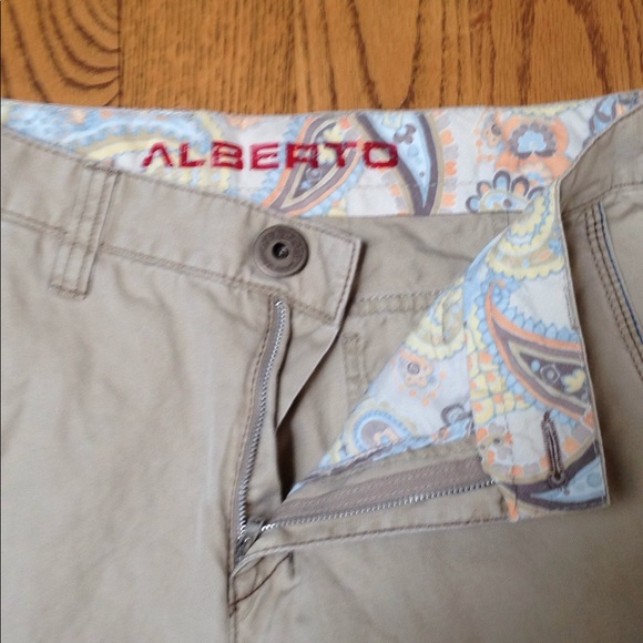 Alberto Men's Beige Cotton Linen Blend Pants - Picture 7 of 13